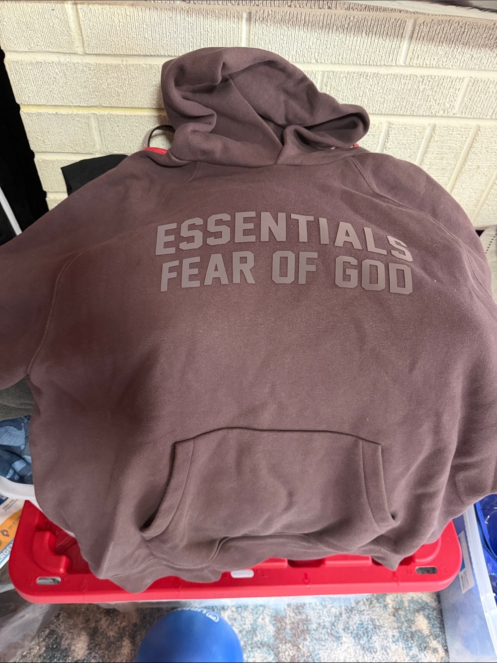 Fear of God Essentials Men's plum Crewneck Hoodie